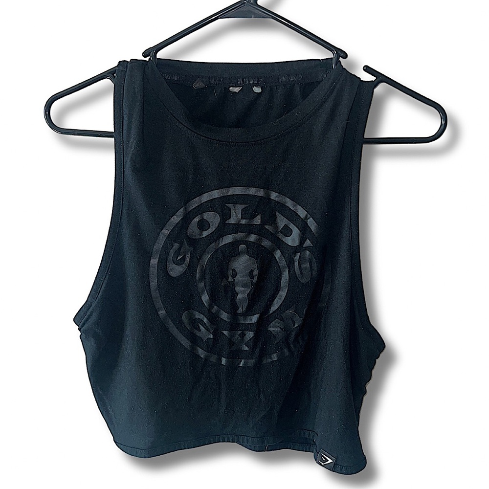 (M) - Black Gold’s Gym Crop Top